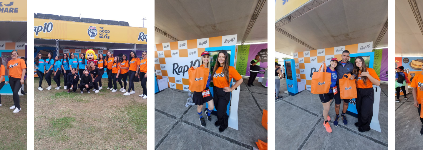 Fotos da ativação RAP10 na Bimbo Global Race