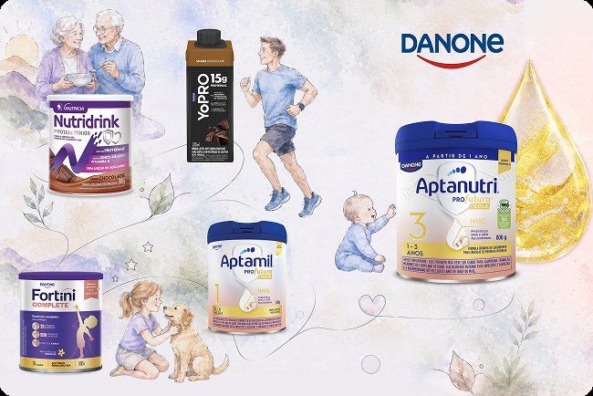 Painel do portfólio Danone Nutricia