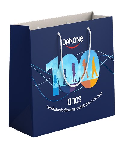 Sacola personalizada Danone 100 anos
