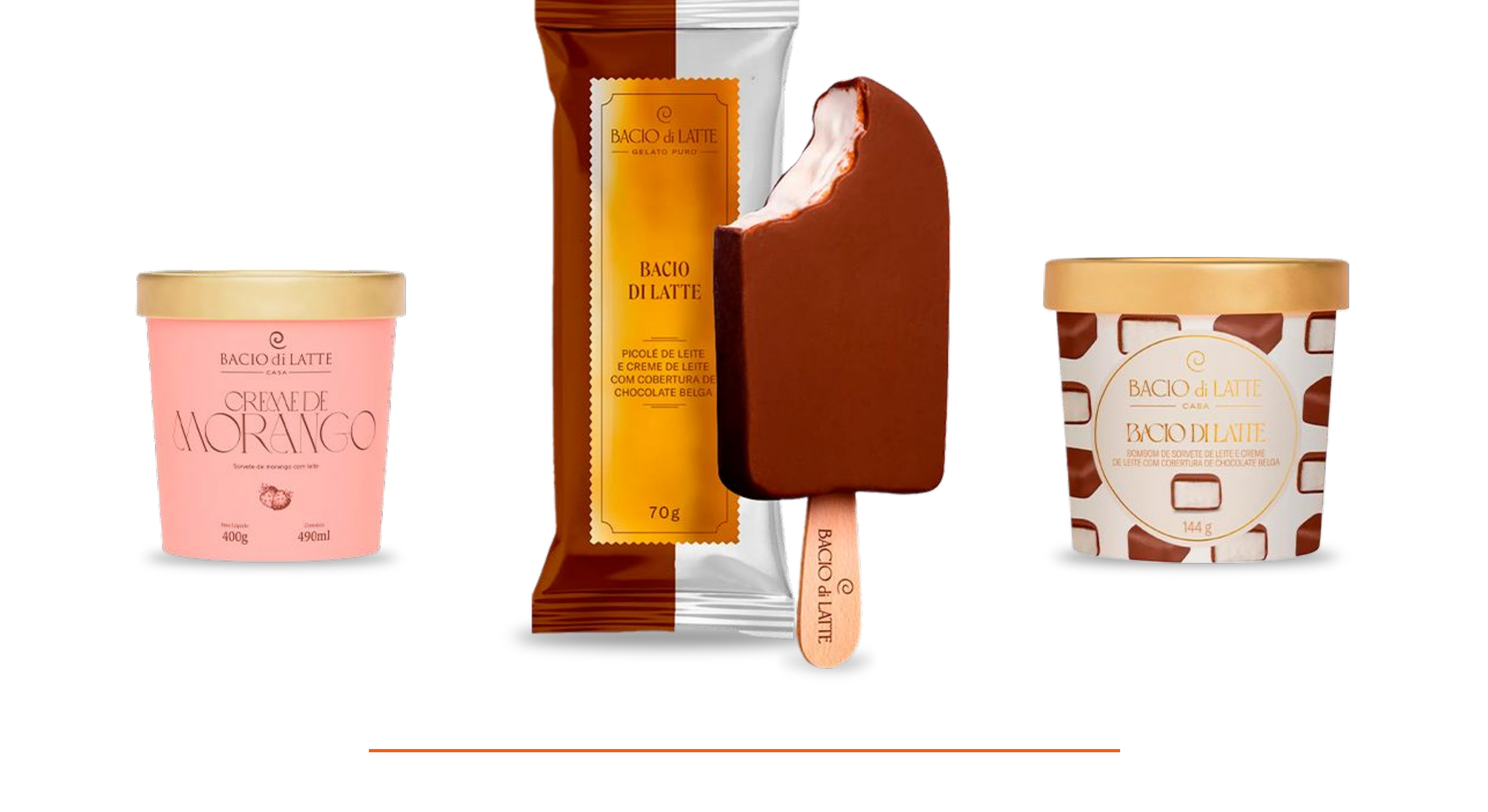 Produtos Bacio di Latte participantes