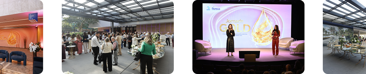 Registros do evento Jornada Gold: ambientes, networking e palestras