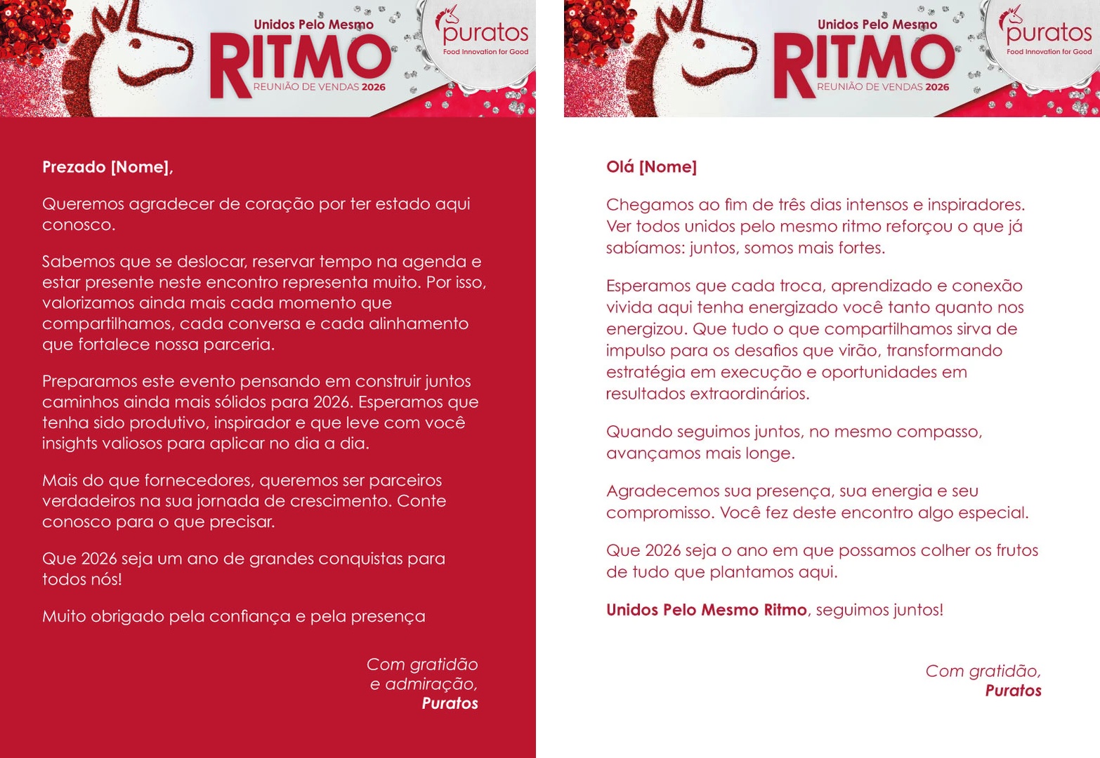 E-mails de agradecimento