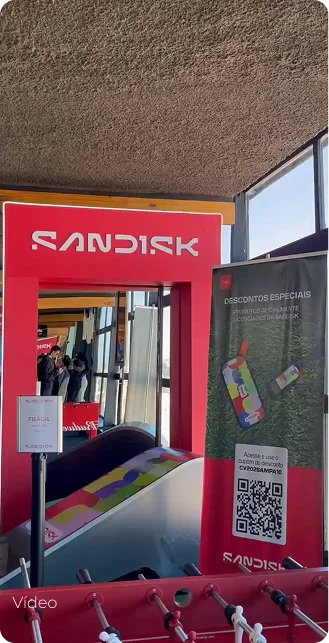 Portal SanDisk instalado no espaço